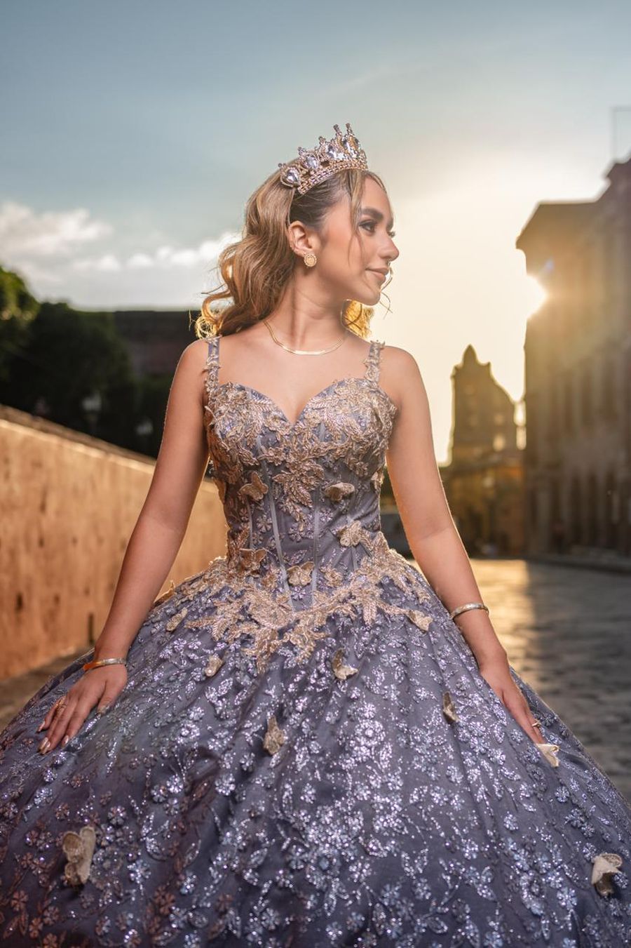 Quinceañera al atardecer en el centro, David Roche Photography